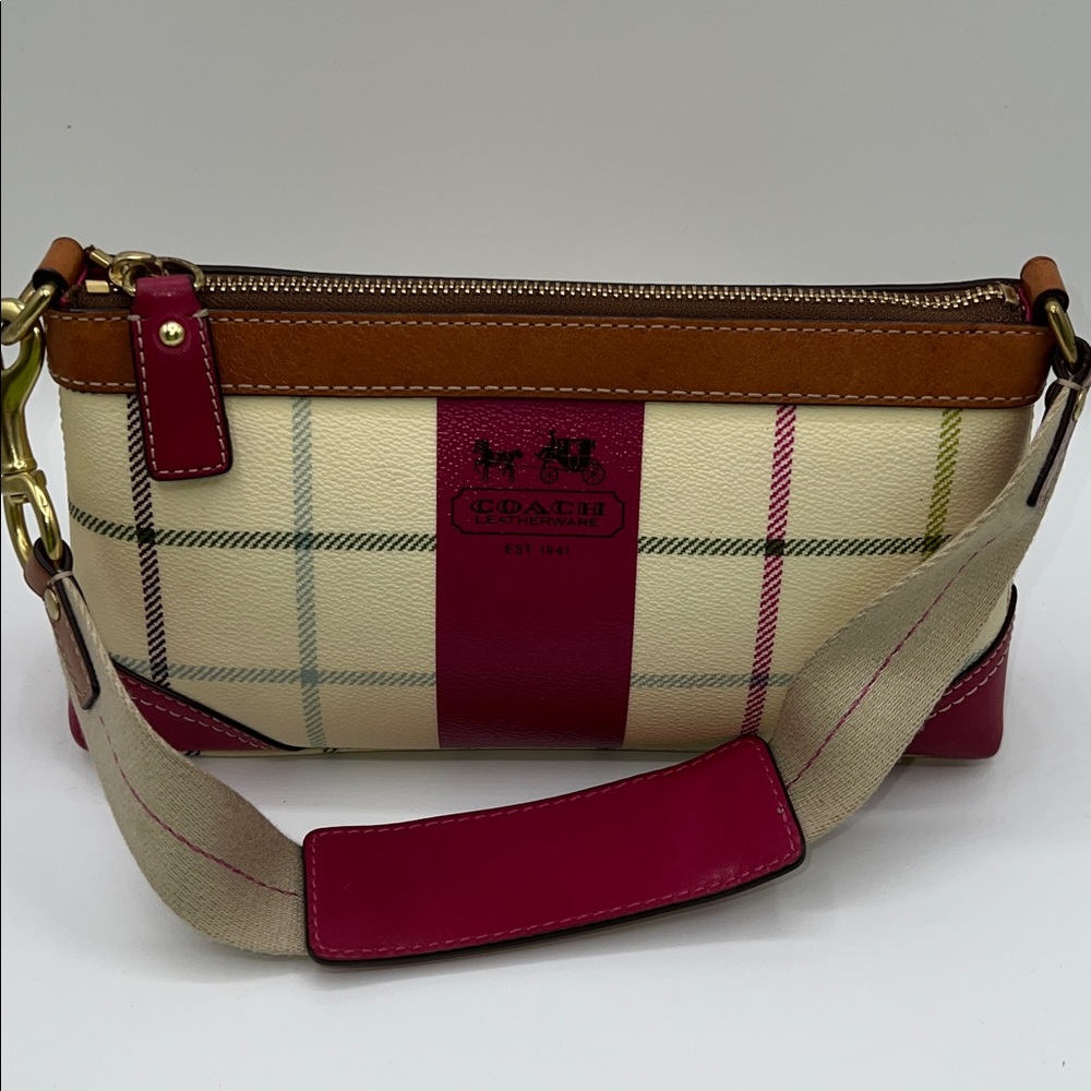 Coach 2008 Heritage Tattersall Plaid Shoulder Bag - Picture 9 of 16